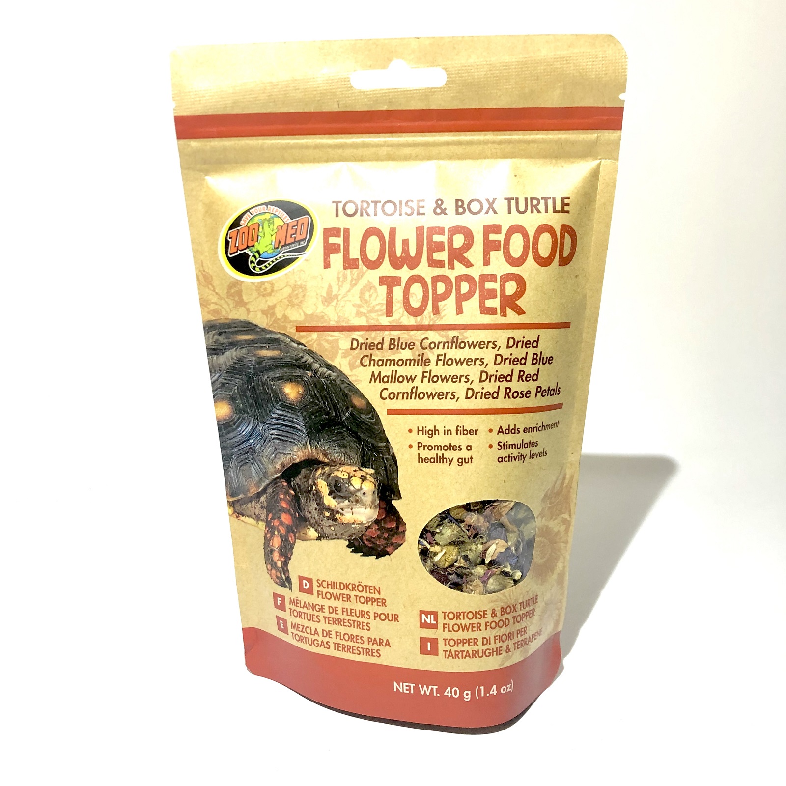 Zoo Med Tortoise Box Turtle Flower Food Topper 40 g